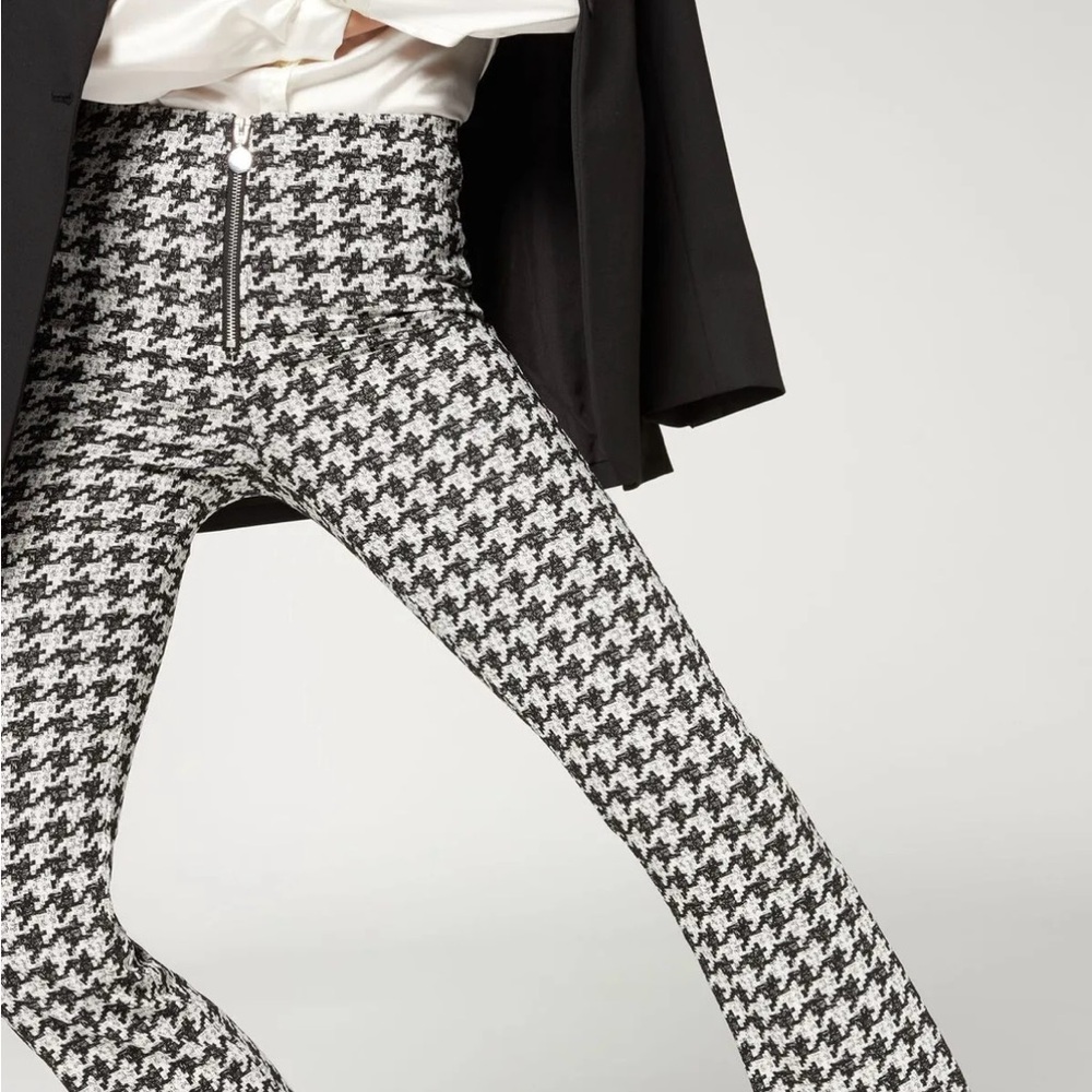 CALZEDONIA Stylish Houndstooth Women's Leggings Small